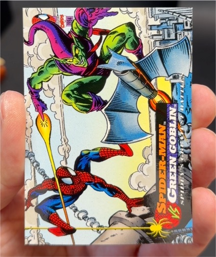 1994 Fleer The Amazing Spider-Man #100 Spider-Man vs Green Goblin — front
