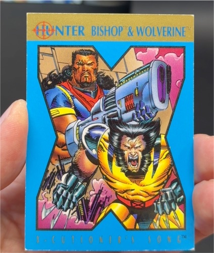 1992 SkyBox Marvel Comics X-Cutioner's Song #NNO Hunter Bishop & Wolverine — front