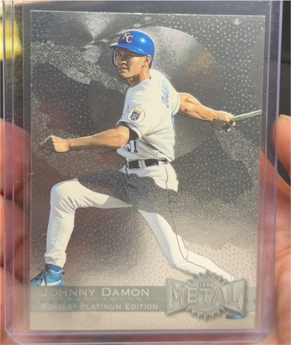1996 Fleer Metal Universe #63 Johnny Damon — front