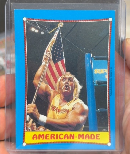 1987 Topps WWF #35 Hulk Hogan American Made — front