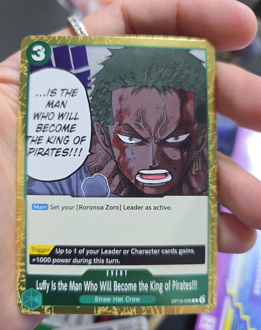 One Piece Card Game OP12-039 Luffy Is the Man Who Will Become the King of Pirates!!! — front