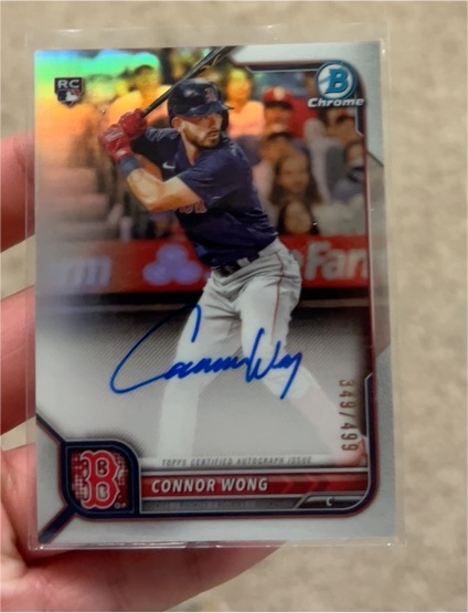 2022 Bowman Chrome #82 Connor Wong Rookie Card — front