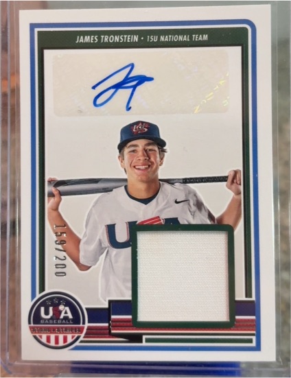 2023 Panini USA Baseball Stars & Stripes #SM-JT James Tronstein — front