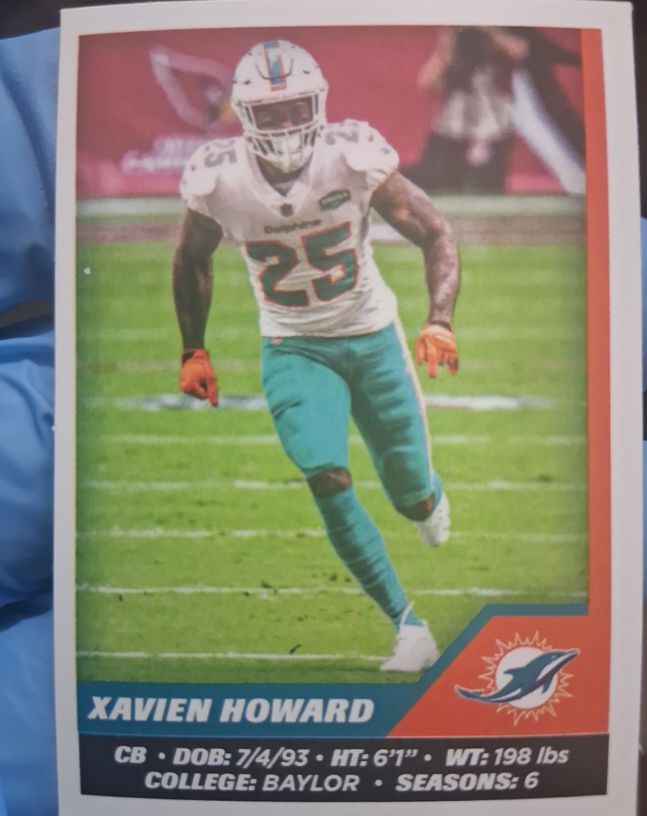 2021 Panini NFL Sticker #25 Xavien Howard — front