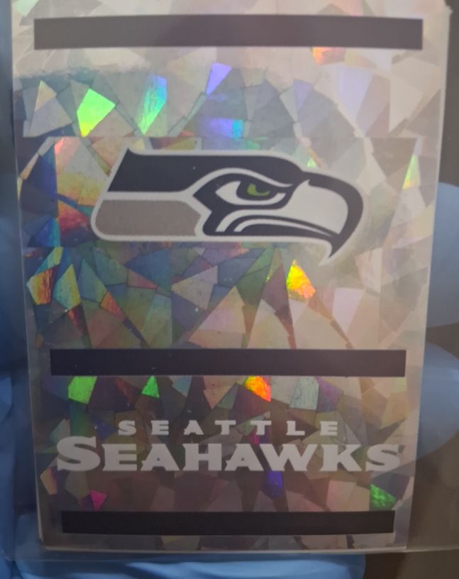 2021 Panini NFL Sticker & Card Collection Seattle Seahawks Cracked Ice Sticker — front