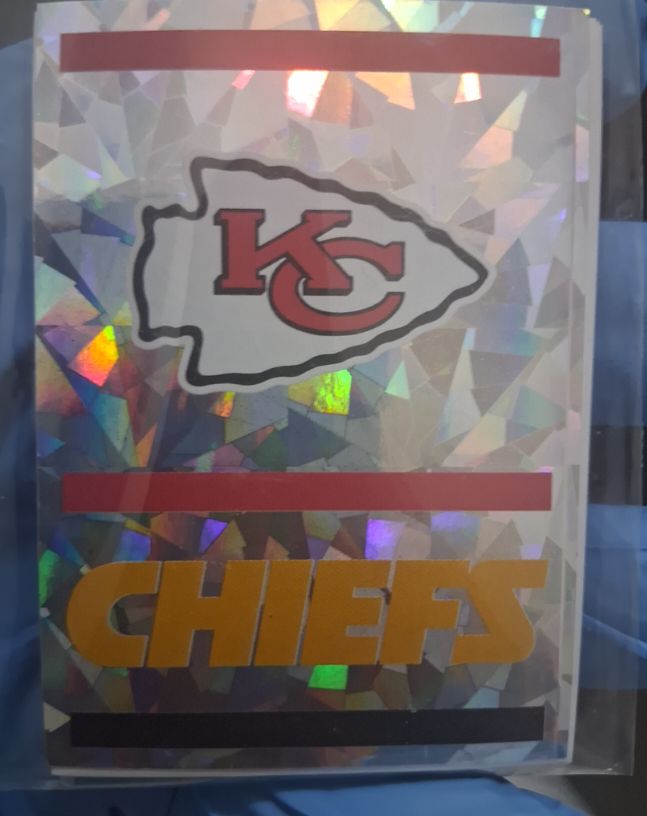 2021 Panini NFL Sticker & Card Collection #247 Kansas City Chiefs Cracked Ice Sticker — front