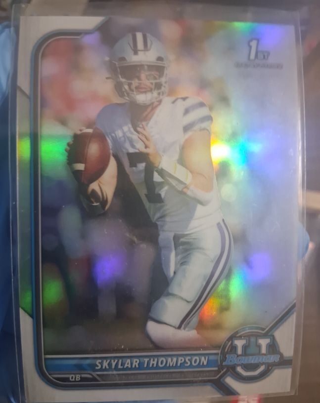 2021-22 Bowman University #74 Skylar Thompson Chrome Refractors — front