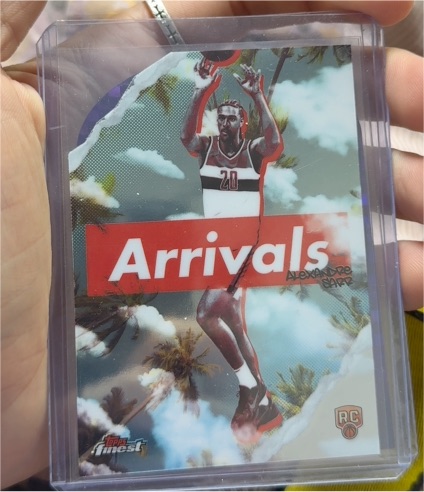 2024-25 Topps Finest #A-1 Alexandre Sarr Arrivals Rookie — front