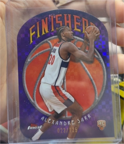 2024-25 Topps Finest #F-10 Alexandre Sarr Finishers RC — front