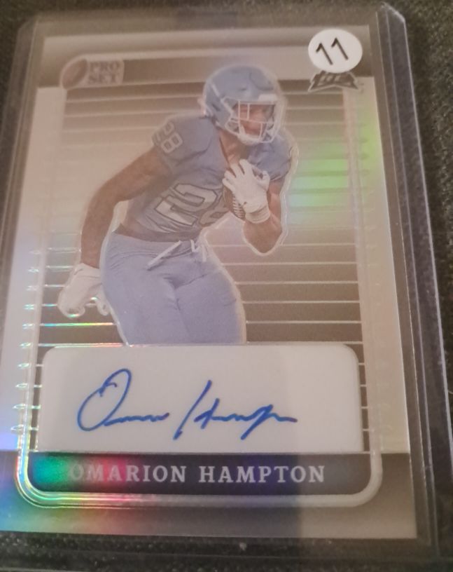 2023 Leaf Pro Set Metal Omarion Hampton Rookie Auto — front