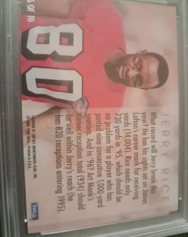 1995 Topps #10 Jerry Rice — front