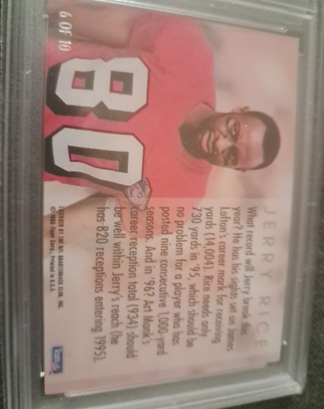 1996 Pro Set #9 Jerry Rice — front