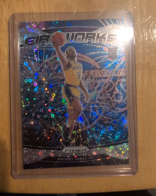 2024-25 Panini Prizm Fireworks #Bronny James Jr. — front