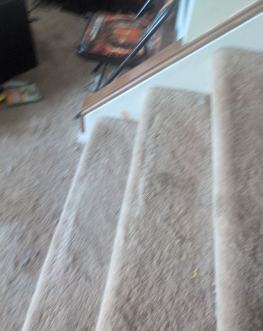 Photo 6x4 Road on carpeted stairs — front