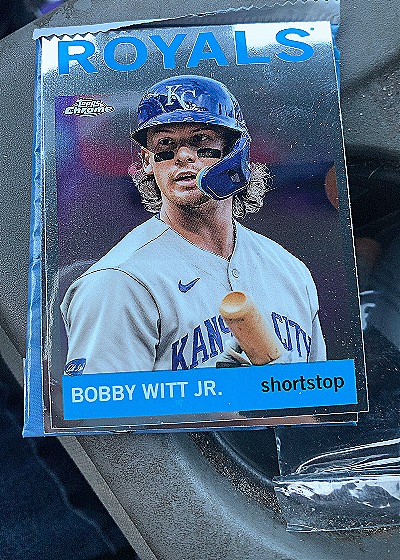 2025 Topps Heritage Chrome Bobby Witt Jr. — front