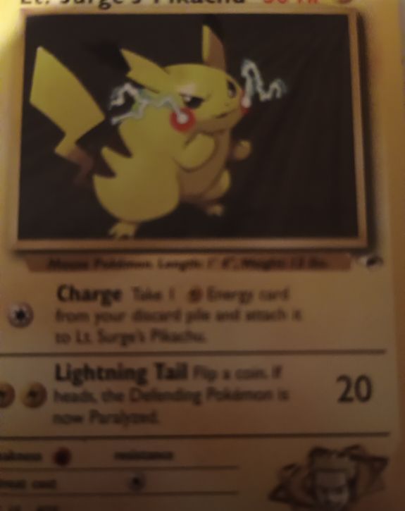 2000 Pokemon Gym Heroes #81 Lt. Surge's Pikachu — front
