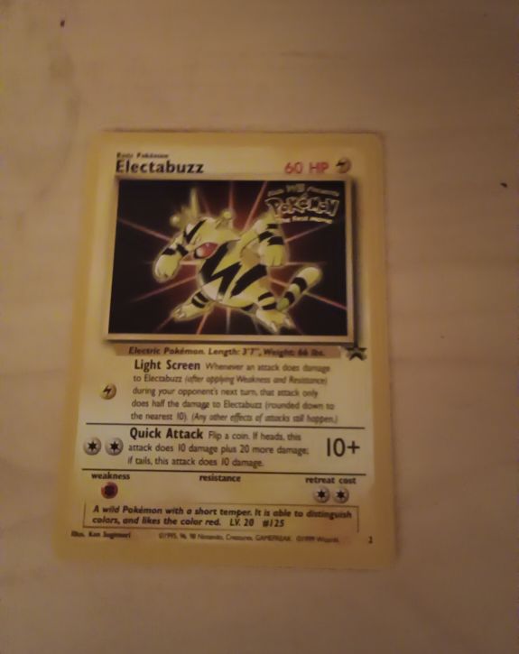 1999 Pokémon #2 Electabuzz — front