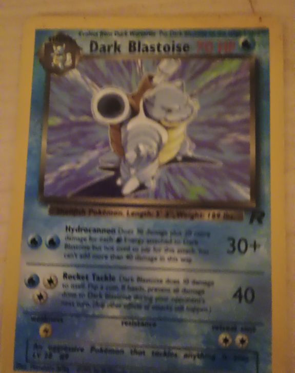 2000 Pokémon Team Rocket #20 Dark Blastoise — front