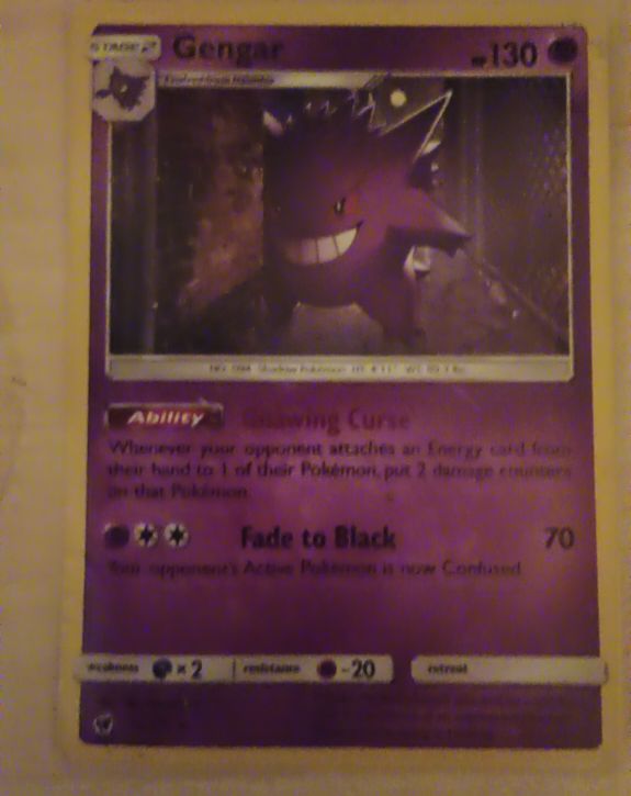 2017 Pokémon TCG Sun & Moon Crimson Invasion #38 Gengar — front