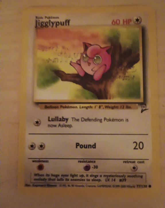 1999 Pokémon #39 Jigglypuff — front