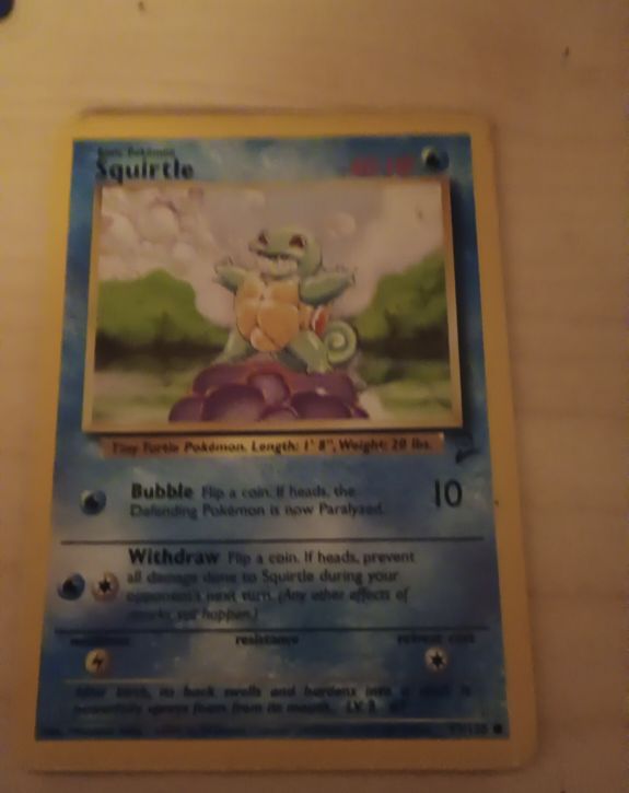 1999 Pokémon Base Set 2 #93 Squirtle — front