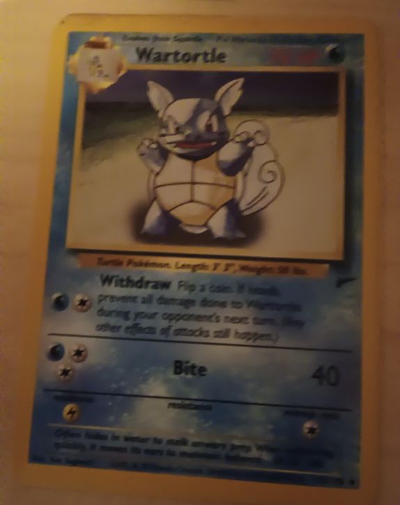 1999 Pokémon #42 Wartortle — front