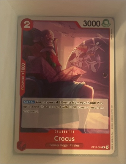 One Piece Card Game OP12-003 Crocus — front