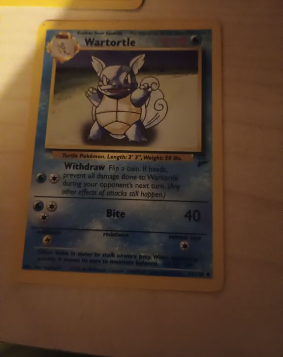 1999 Pokémon #42 Wartortle — front