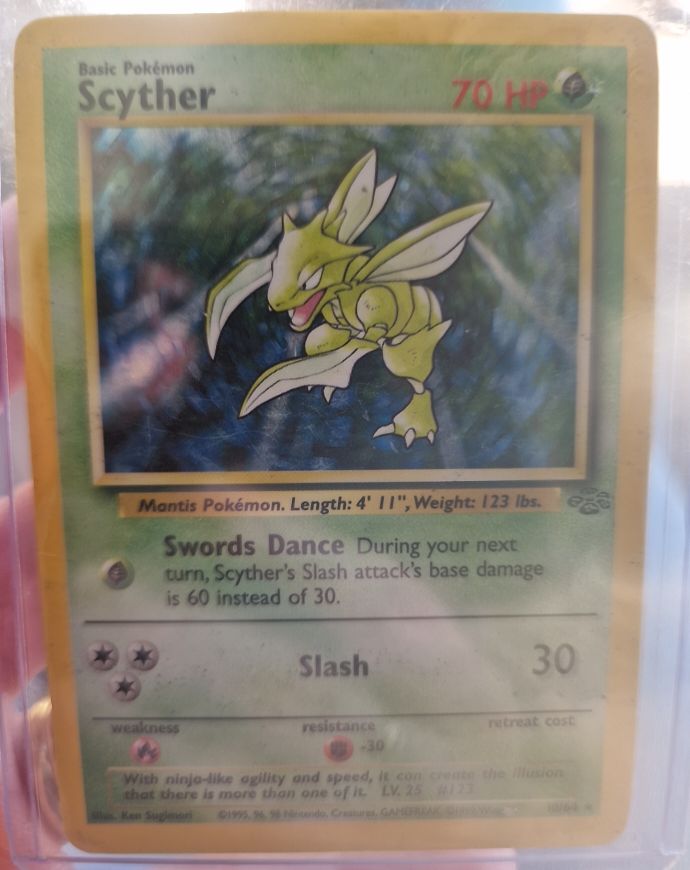 1999 Pokémon Jungle #26 Scyther — front