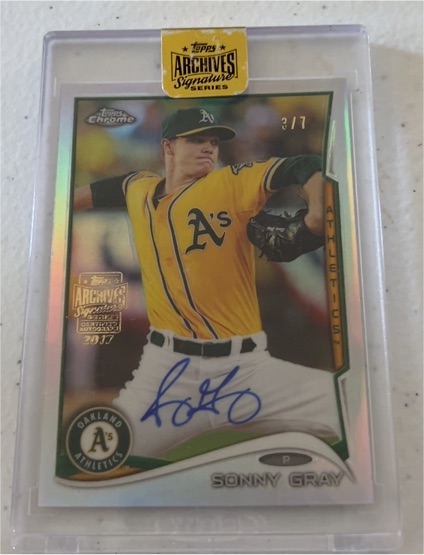 2017 Topps Archives Signature Series #3 Sonny Gray — front