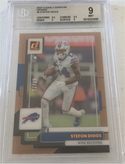 2022 Panini Donruss Clearly #77 Stefon Diggs Orange — front