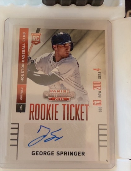 2014 Panini Contenders Rookie Ticket #4 George Springer — front
