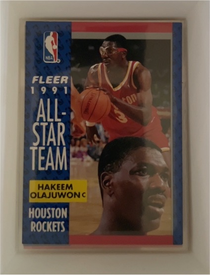 1991-92 Fleer #214 Hakeem Olajuwon All-Star Team — front