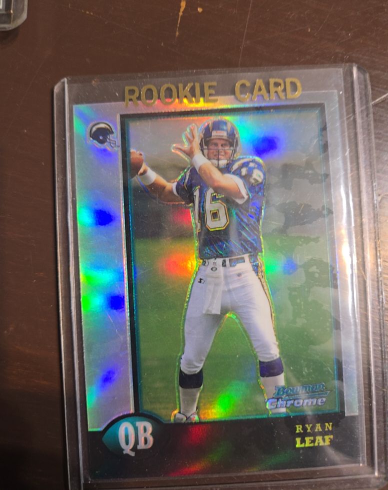 1998 Bowman Chrome Preview Refractors #BCP5 Ryan Leaf — front