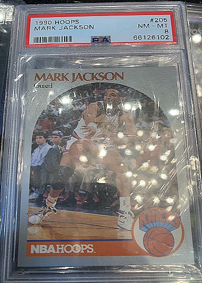 1990 Hoops #205 Mark Jackson — front