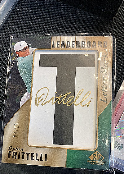 2021 Upper Deck SP Game Used Leaderboard Letter Marks #LM-DF Dylan Frittelli — front