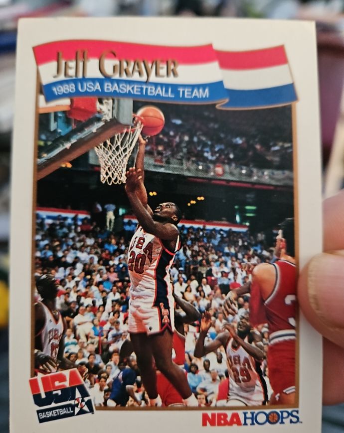 1991-92 NBA Hoops #568 Jeff Grayer USA Basketball Team — front