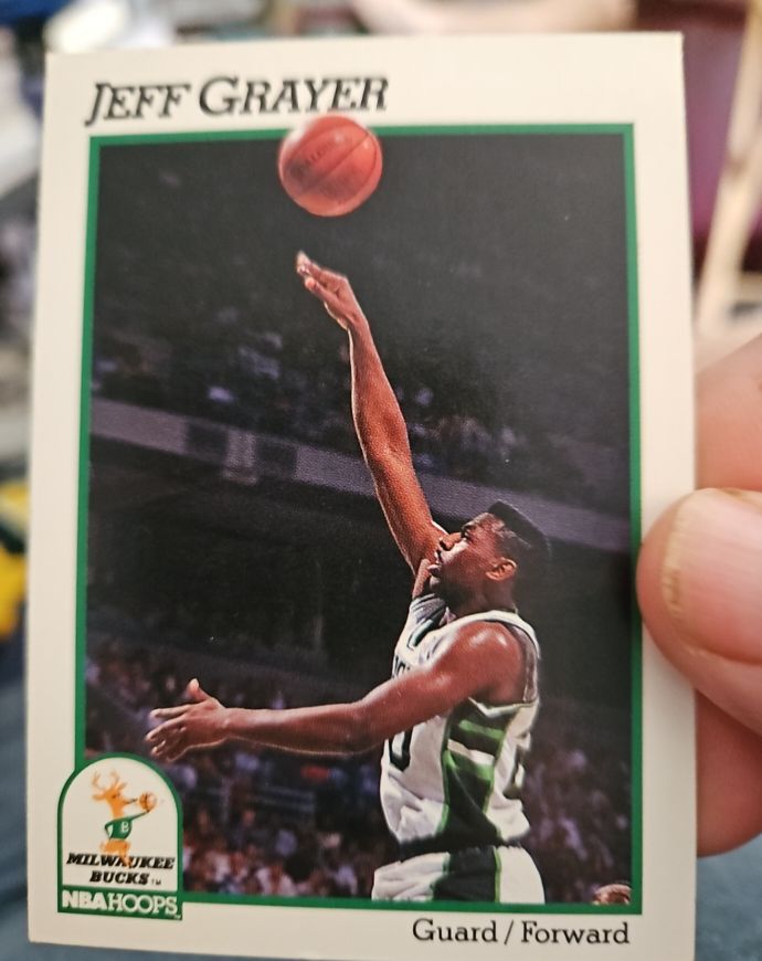 1991-92 Hoops #391 Jeff Grayer — front