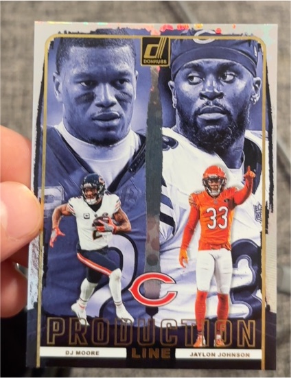 2024 Donruss #8 D.J. Moore / Jaylon Johnson Production Line — front