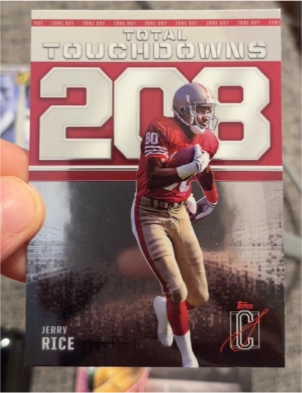 2024 Topps Signature Class #ZO-1 Jerry Rice Zone Out Total Touchdowns — front
