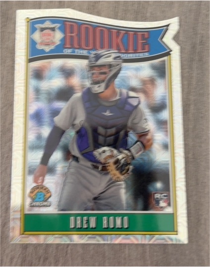 2025 Bowman #ROY-9 Drew Romo Rookie of the Year Favorites Mojo Refractor — front