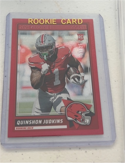 2025 Panini Score #38 Quinshon Judkins RC Cleveland Browns — front