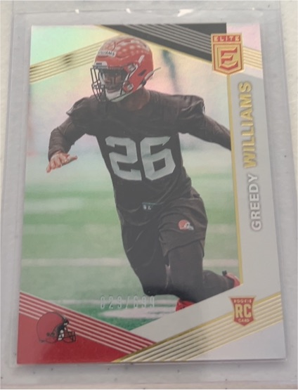 2019 Donruss Elite #127 Greedy Williams Rookie Card — front