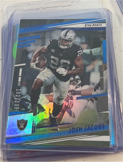 2022 Panini Prestige #182 Josh Jacobs Xtra Points Green Parallel — front