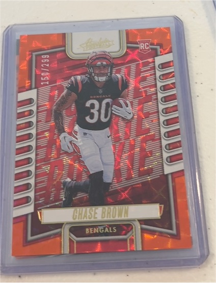 2023 Panini Absolute Rookies Red #150 Chase Brown — front
