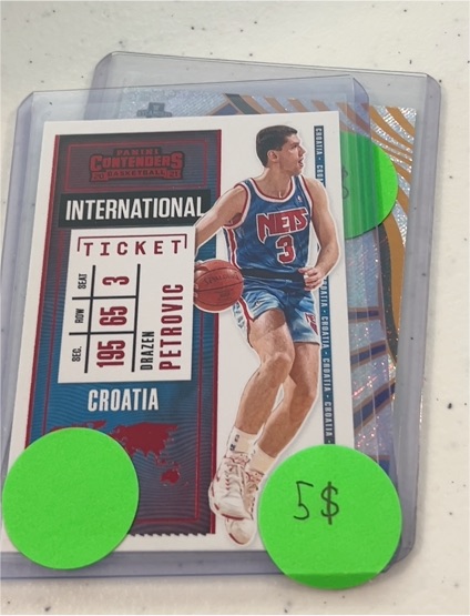 1995 Panini Contenders International Ticket #65 Drazen Petrovic — front