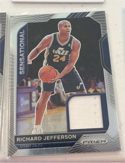 2020-21 Panini Prizm Sensational Swatches #SSW-RJE Richard Jefferson — front