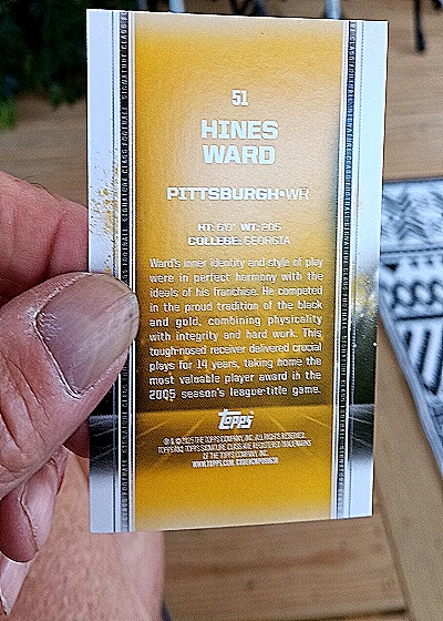 2006 Topps #51 Hines Ward — back