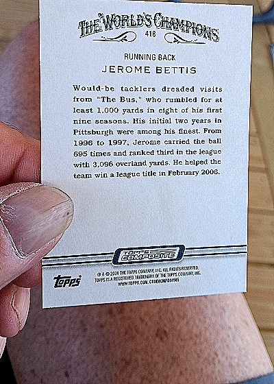 2023 Topps Composite Allen & Ginter #418 Jerome Bettis — back