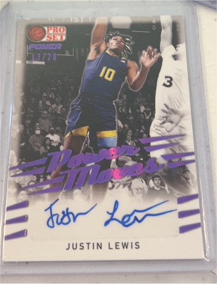 2021-22 Leaf Pro Set Power Moves #PM-JL1 Justin Lewis — front